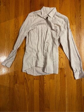 Beige Button-Up Shirt